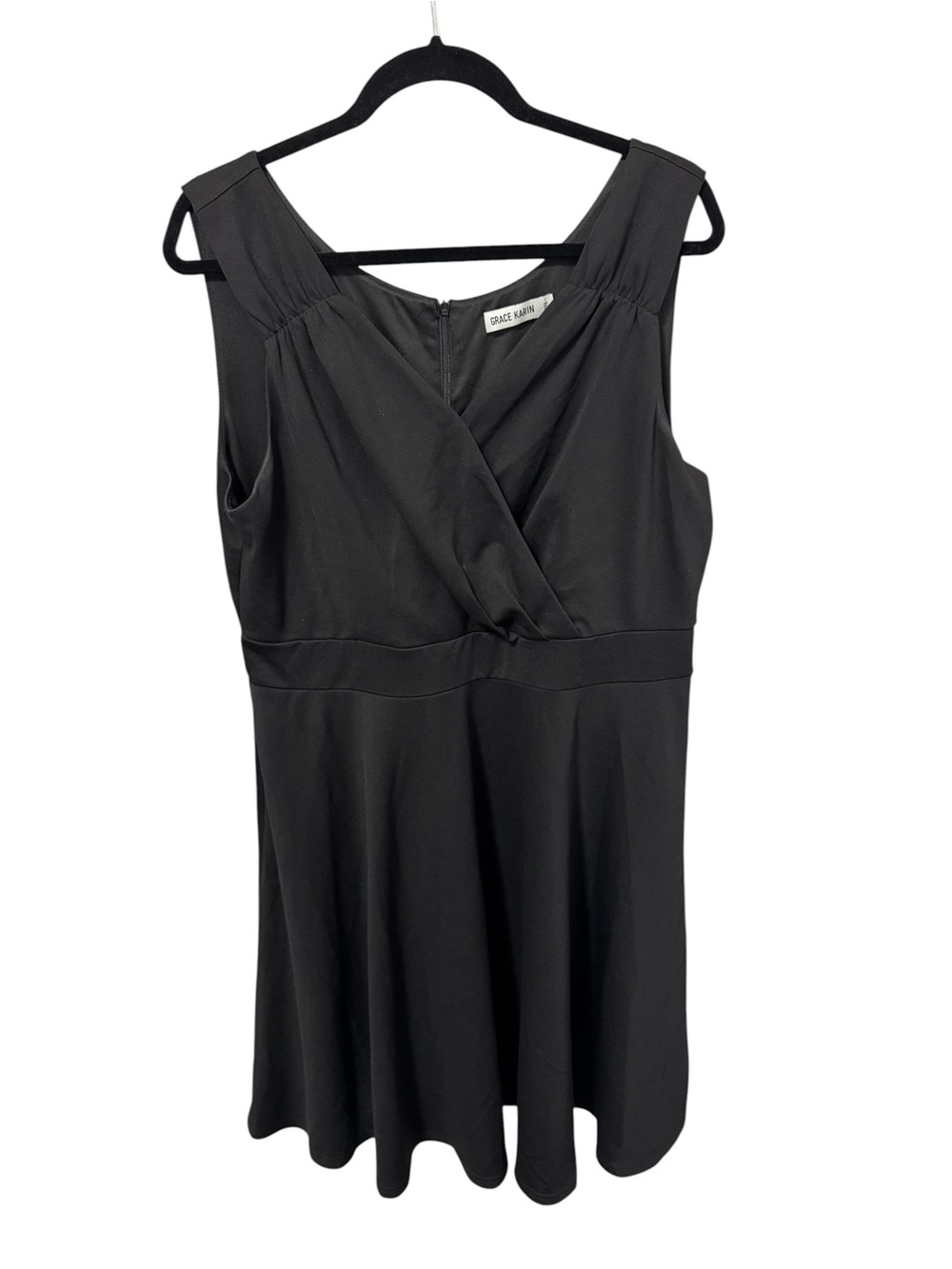 Grace Karin Black V-Neck Sleeveless Dress